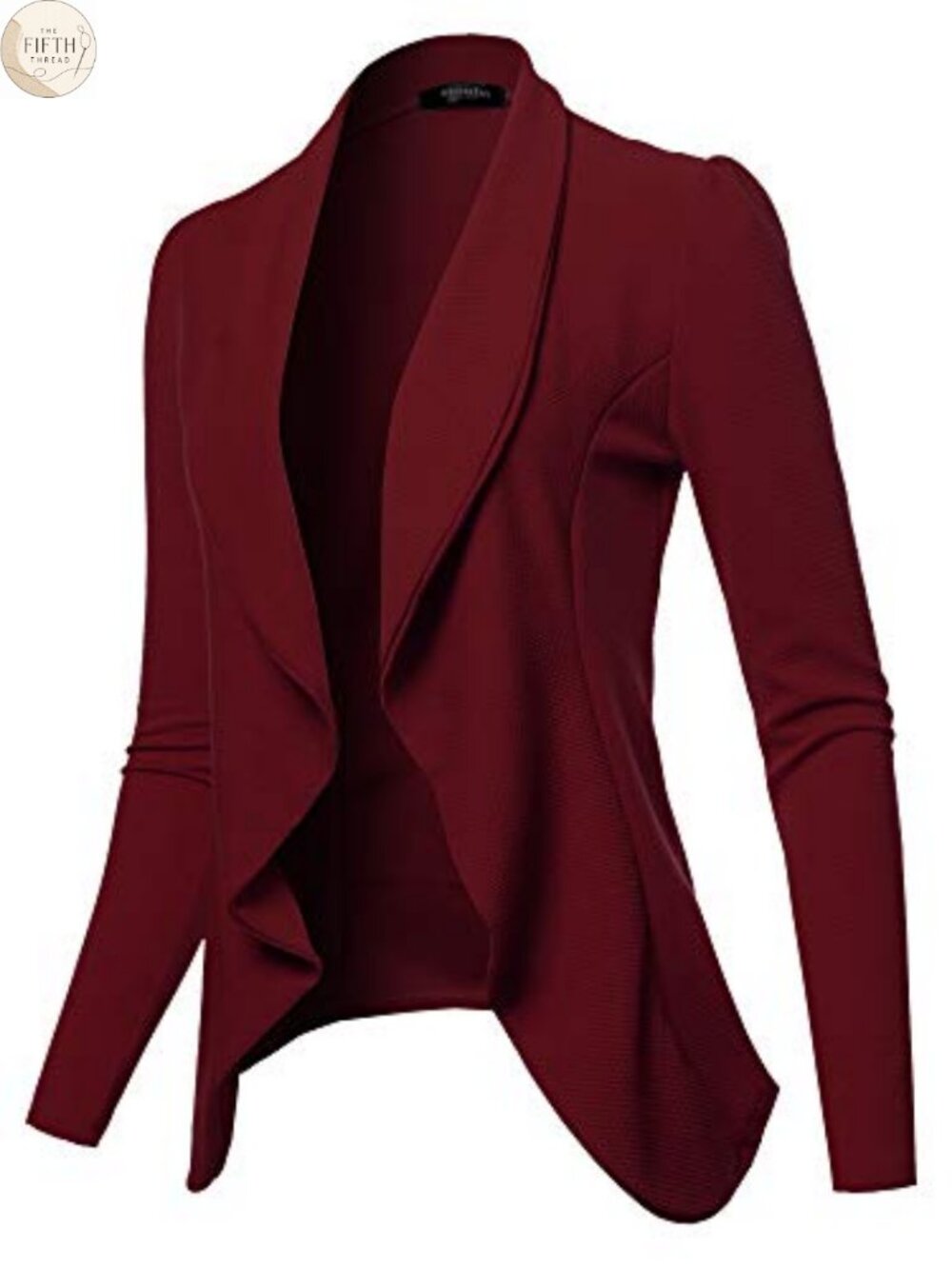 Women's Lightweight Open Front Blazer Long Sleeve Notch Lapel Work Jacket